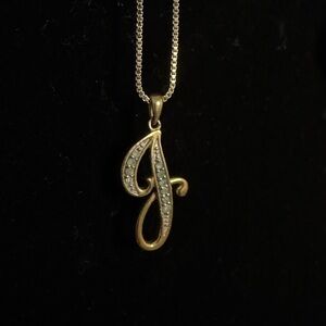 Gold Initial Pendant Necklace